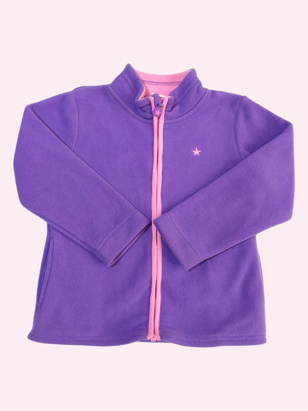 Producto - Camperita de micropolar violeta con rosa URB 4 años