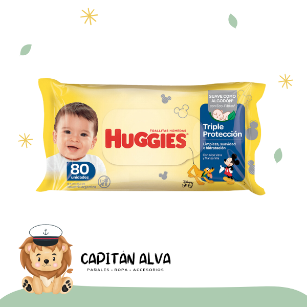Producto - Toallitas húmedas Huggies Triple Protección - 80 unidades