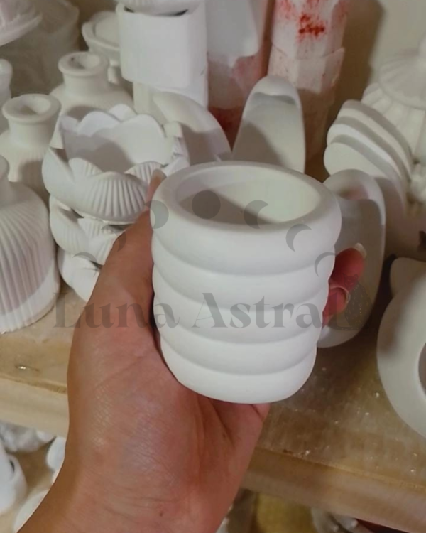 Producto - Pieza de Yeso MACETA O PORTA VELA ANILLO