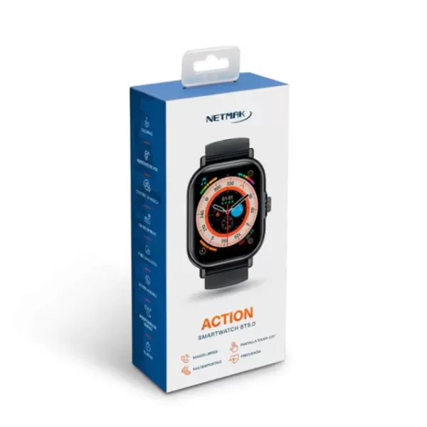 Producto - RELOJ INTELIGENTE SMARTWATCH NETMAK ACTION TACTIL BLUETOOTH - 2