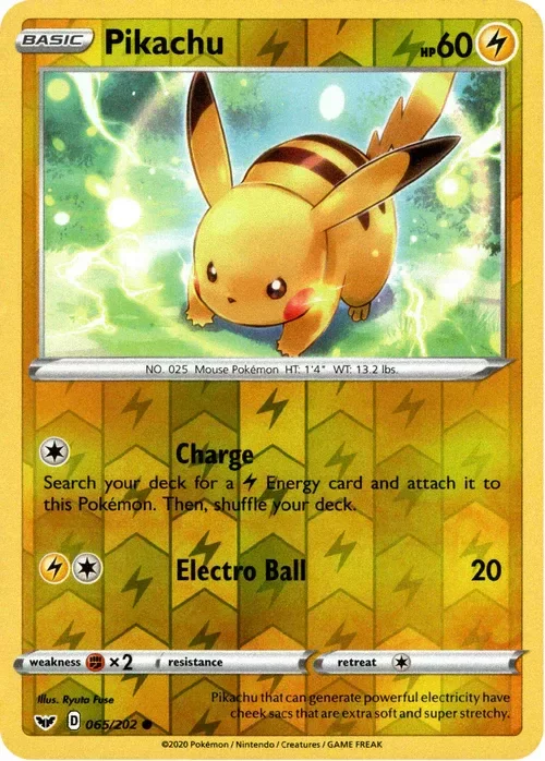 Producto - Pikachu - 65/202 - Sword and Shield - Reverse Holo