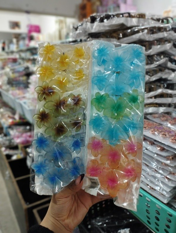 Producto - Broche 3 Flor Transp. x12uni