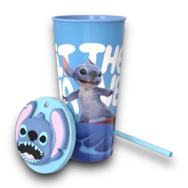 Producto - Vaso Premium Disney Lilo y Stitch con tapa relieve