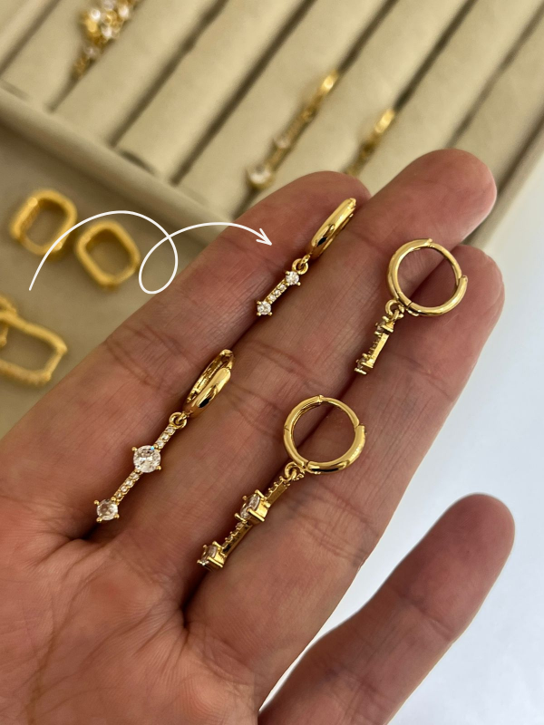 Producto - ARO COLGANTE CON PIEDRA MEDIANO