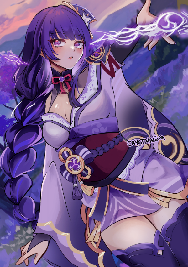 Producto - Postal Shogun Raiden - Genshin Impact (x unidad)