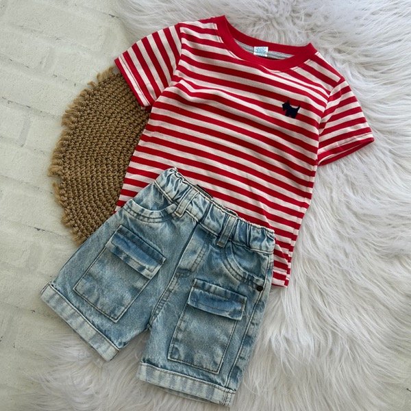 Bermuda de jeans cargo hasta 2/3 años — imagen 2
