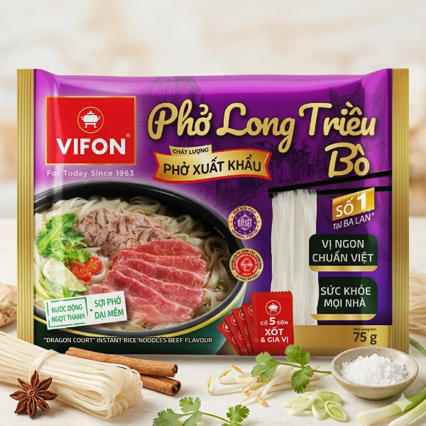 Producto - Ramen VIFON Fideos anchos de Arroz sabor De Carne (75gr)
