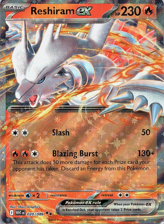 Producto - Reshiram ex - 020/086 - White Flare - Holo