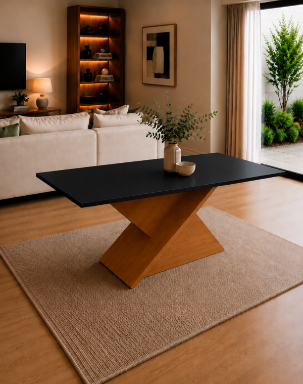 Producto - MESA INFINITY DE MADERA PARAÍSO DOS COLORES RECTANGULAR