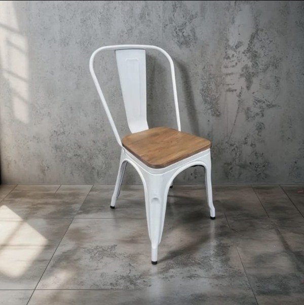 Producto - Silla tolix con asiento de madera