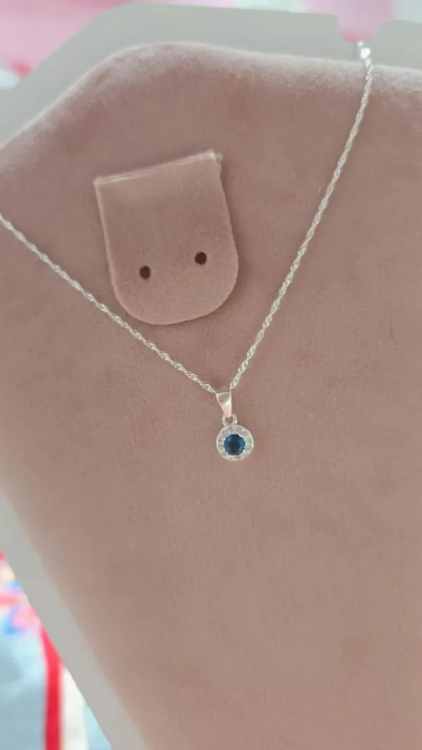 Producto - Collar cubic azul 45 cm PL