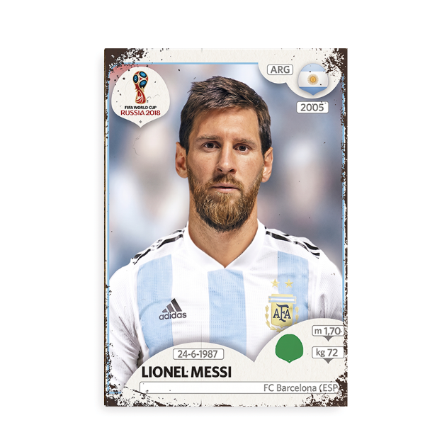 Producto - Chapa retro Mundial 2018 Messi (SPO/107)