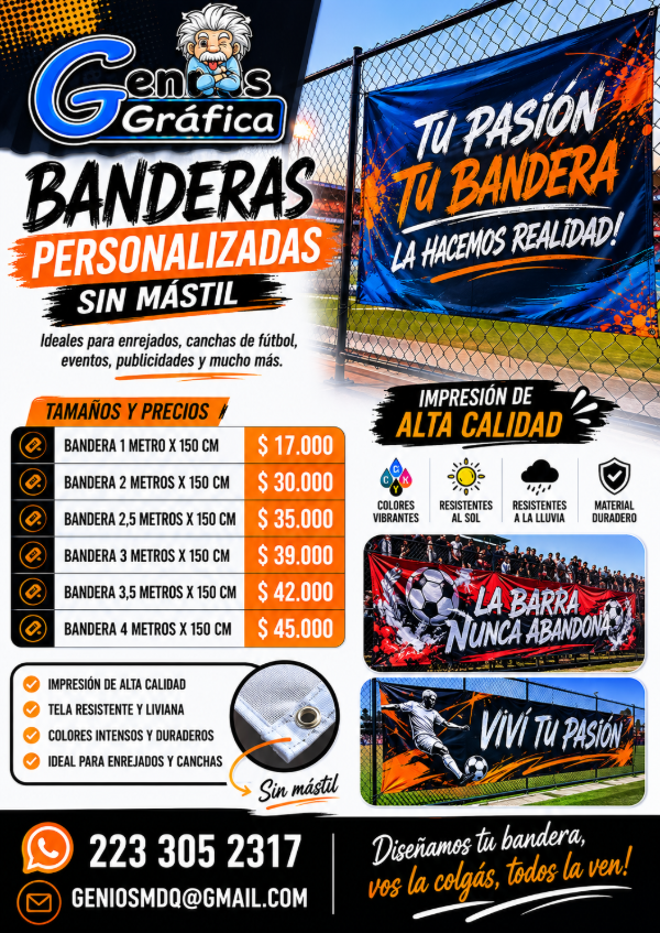 Producto - bandera set poliester