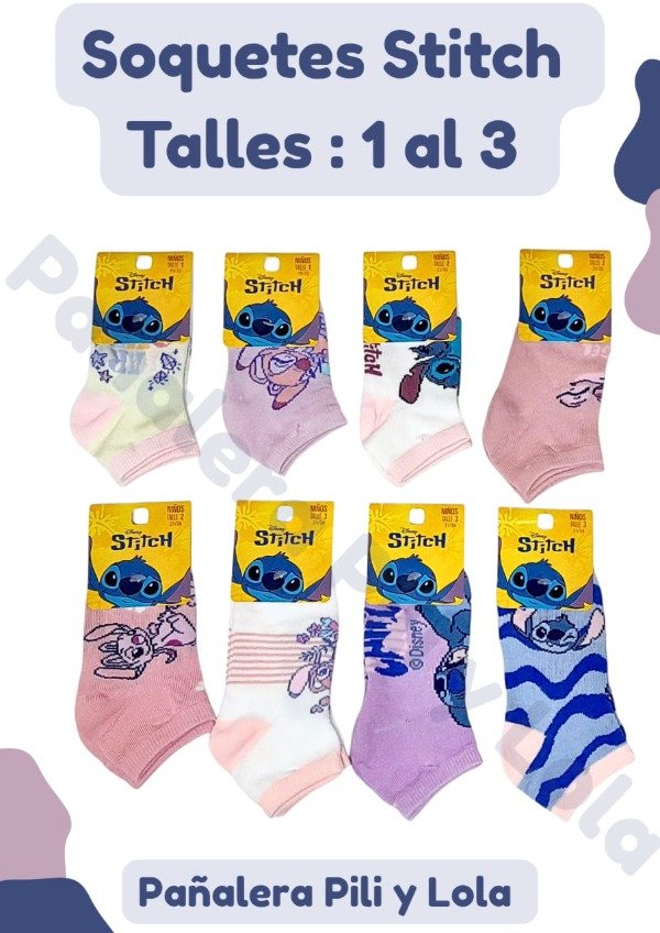 Producto - Soquetes Stitch Talles 1 al 3 (Consultar modelo disponible)