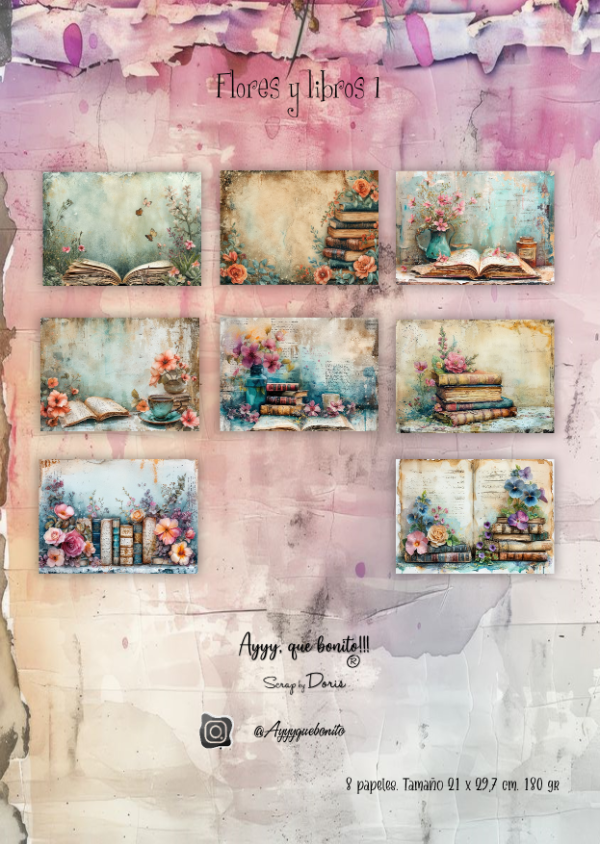Producto - Flores y libros 1