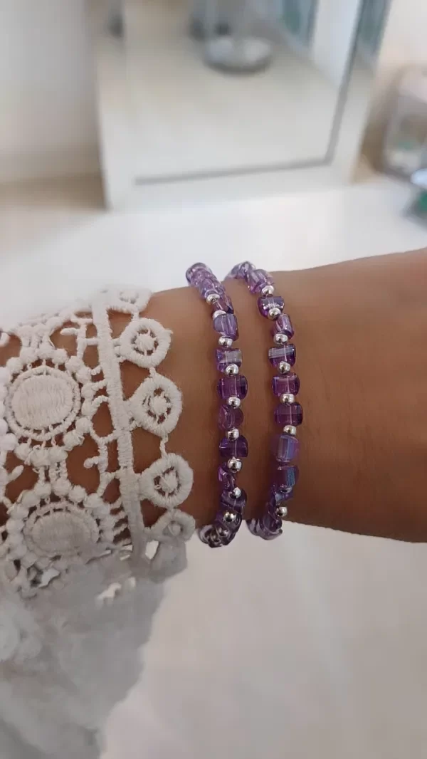 Producto - Pulsera cristal lila