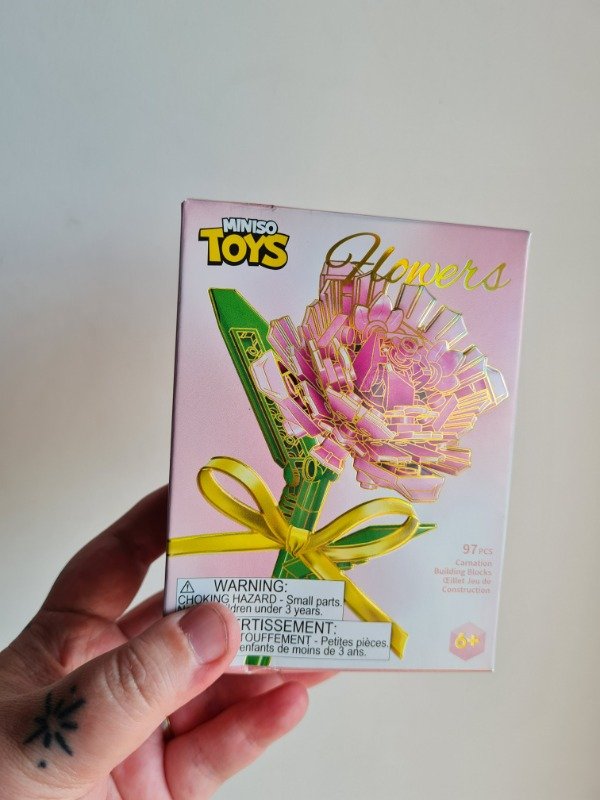 Producto - Flor Clavel rosa tipo lego