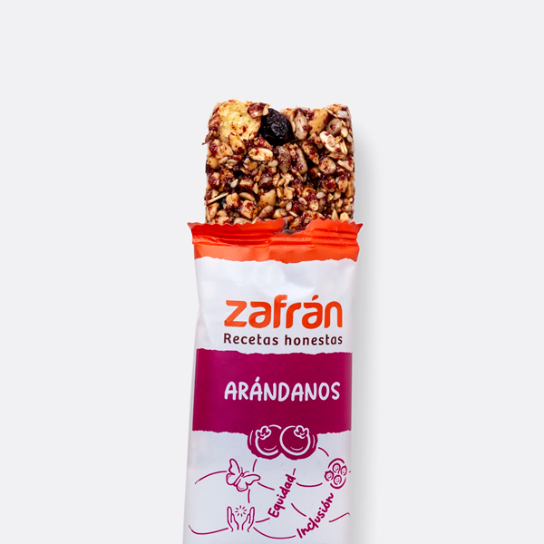 Producto - Barras de Cereal de Arándanos sin Gluten Zafrán