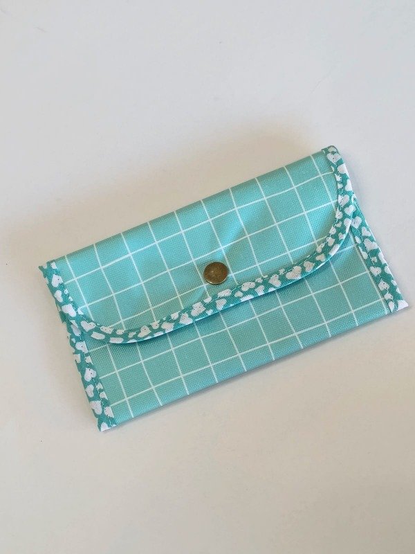 Producto - Billetera Oli - Aguamarina cuadros