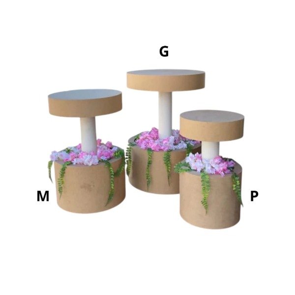 Producto - mesas trio Floreros redondo