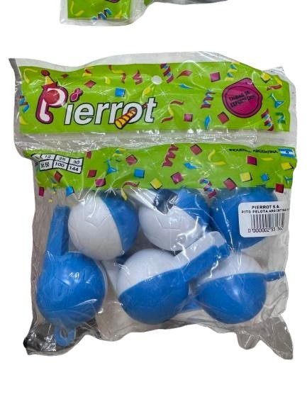Producto - Silbatos Pelota Grandes Pierrot x6