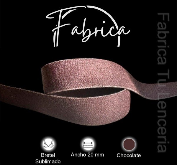 Producto - Bretel Sublimado Chocolate 20mm (1 metro)