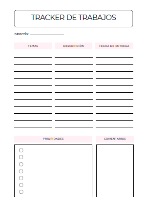 Producto - REPUESTO TRACKER DE TRABAJOS X20