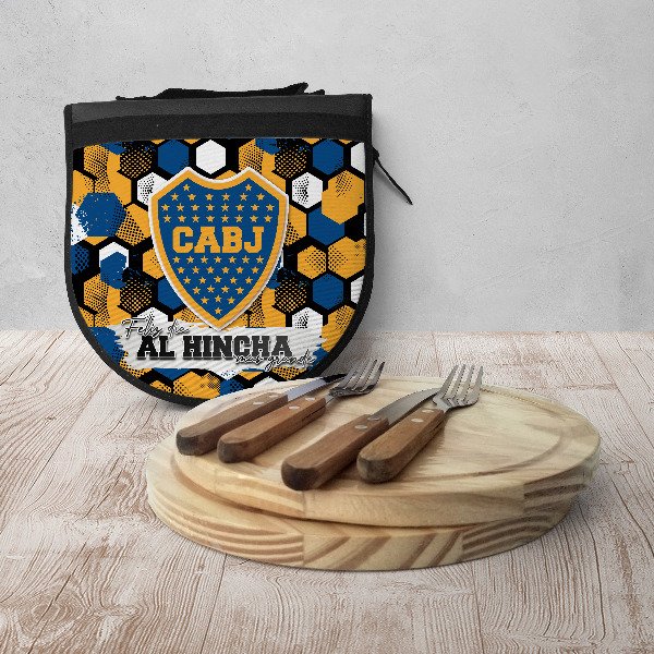 Producto - Set de Asado Funda y Plato Cubiertos Personalizada n1