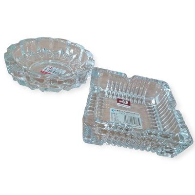 Producto - CENICERO CUADRADO Y REDONDO DE VIDRIO