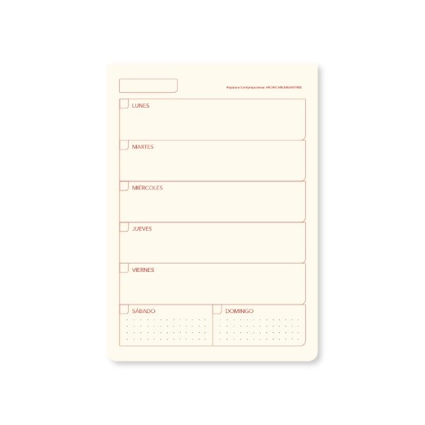 Producto - Block Organizador SEMANAL A5