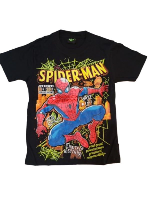 Producto - Remera Spiderman  Brilla en la Oscuridad Fotoluminiscente (SPIDERMANREÑMC6)