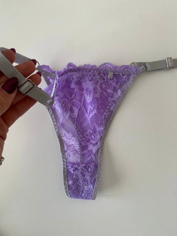 Producto - Colaless de puntilla Lila c/gris