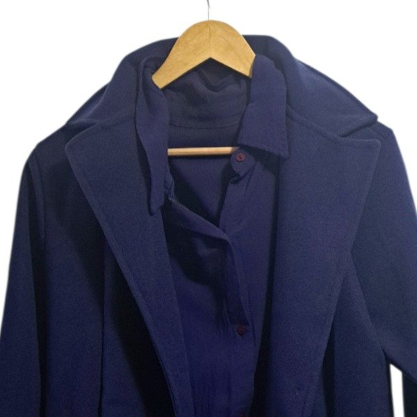 Producto - Tapado Paño Velour. Largo rodilla. Elastizado y bolsillos amplios - 1