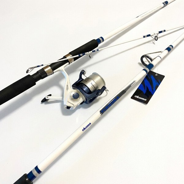 Producto - Combo Variada Okuma Tundra 2.40 metros 2 Tramos 10-30 lbs + Reel TU-60 con Tanza