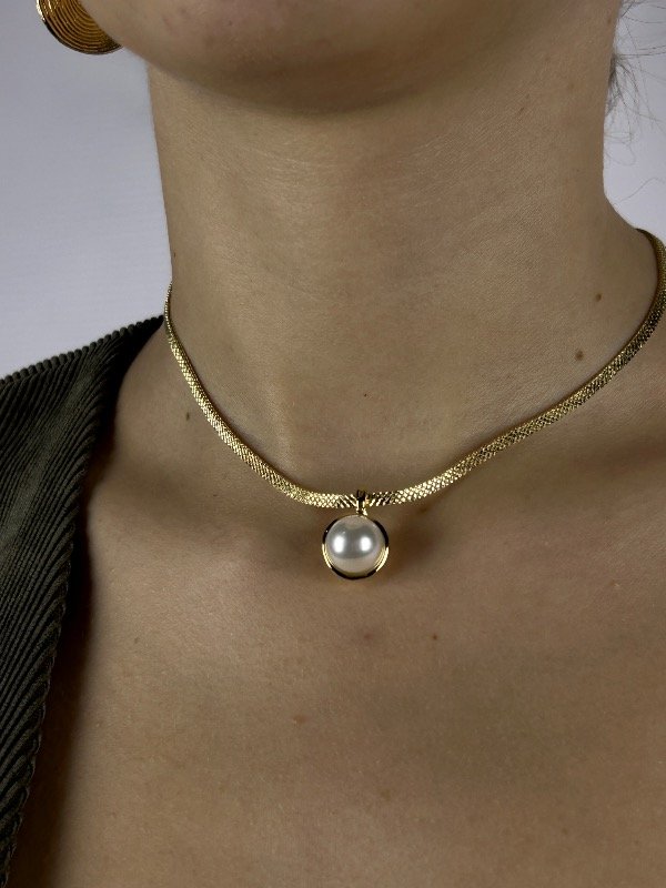 Producto - COLLAR PERLA DORADO 1026