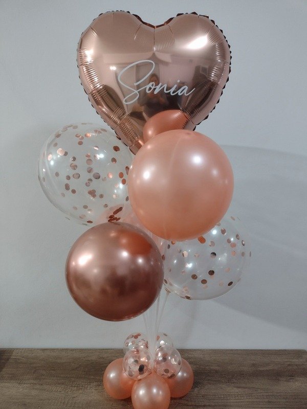Producto - Centro de mesa base acrílica rosa personalizada