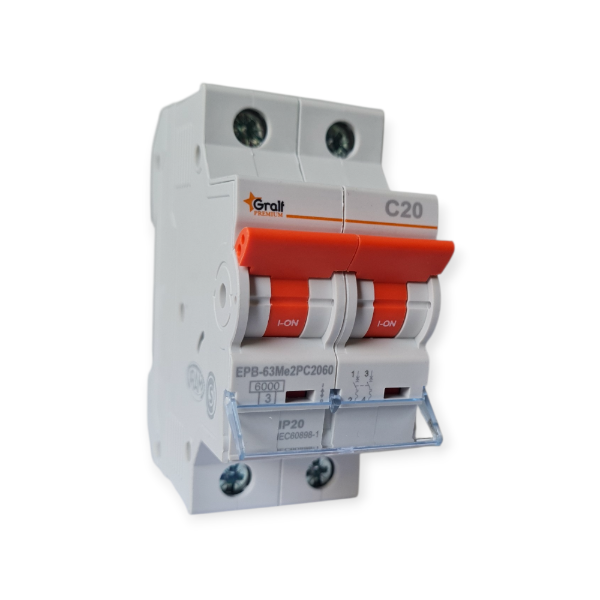 Producto - Interruptor Termomagnético 2P C20 6kA Gralf