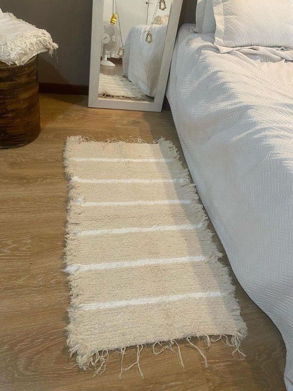 Producto - Alfombra 110x60, Líneas Blancas