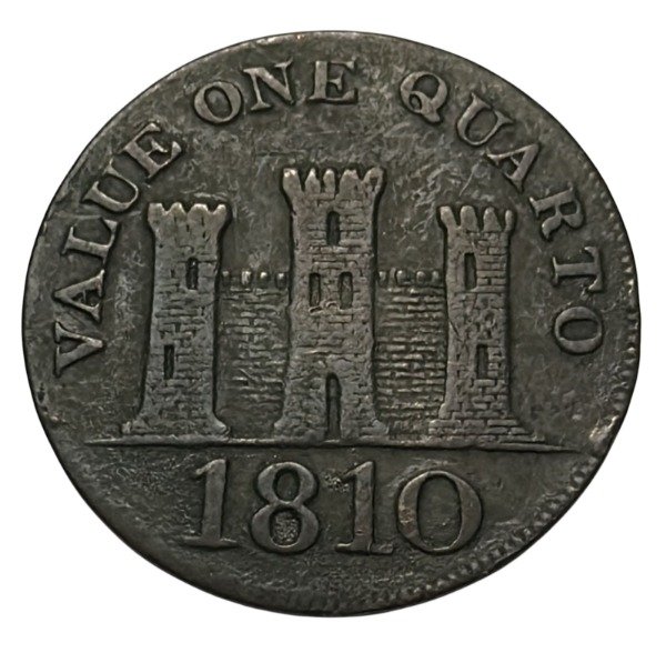 Producto - Moneda Gibraltar 1 Quarto, 1810 (KM# Tn3)