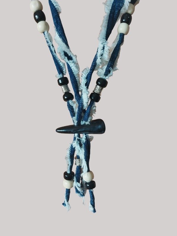 Producto - Collar denim doble