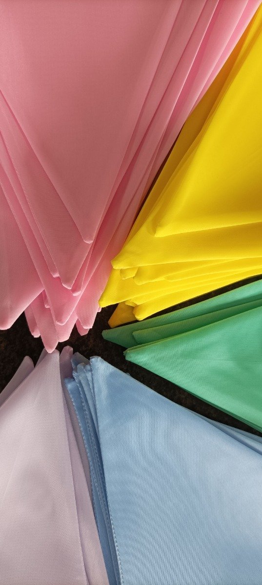 Producto - Banderines De Tela Doble X 2 Metros - Multicolor Pastel - 1
