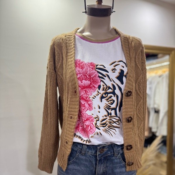 Producto - Cardigan Juana Camel