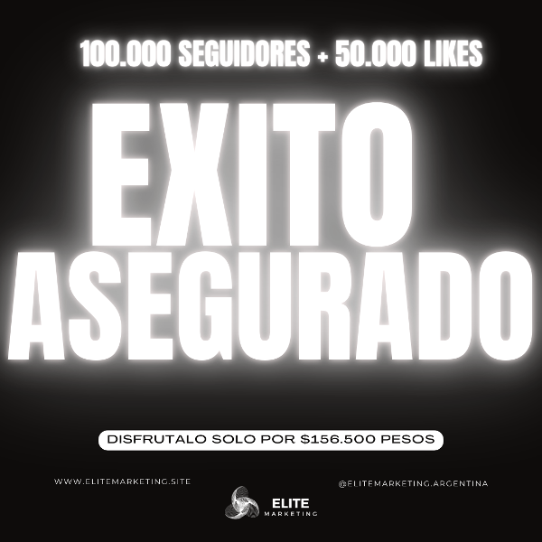 Producto - Promo Exito Asegurado: 100.000 Seguidores + 50.000 Likes - Instagram