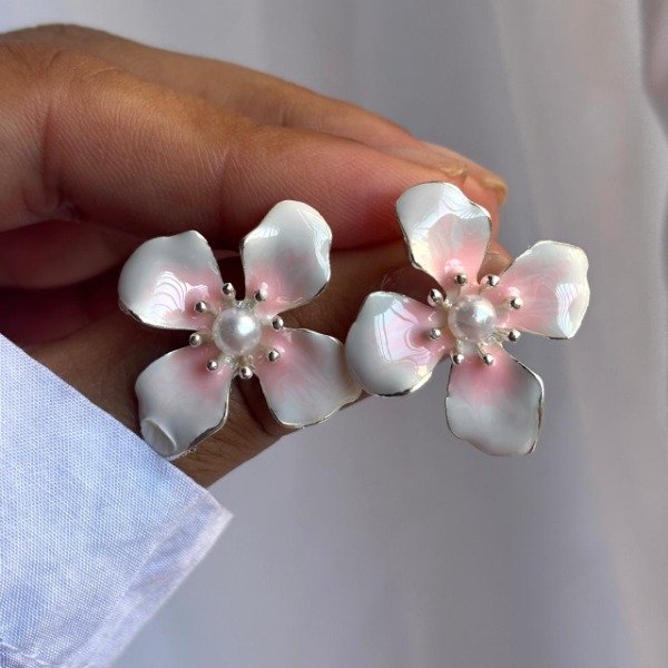 Producto - Aros Flor Aqua (cod.909)