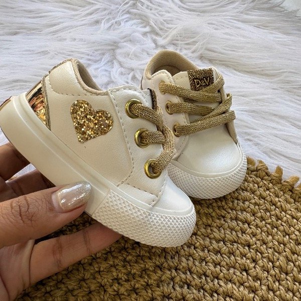 Producto - Zapas corazón DORADO solo en 18