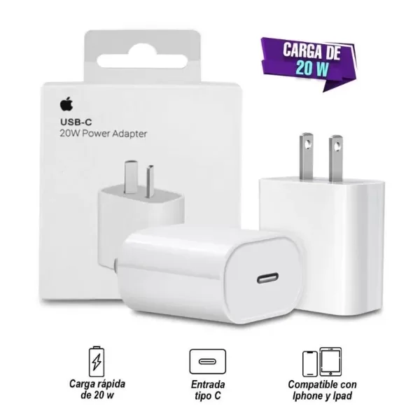 Producto - CARGADOR IPHONE 20 W