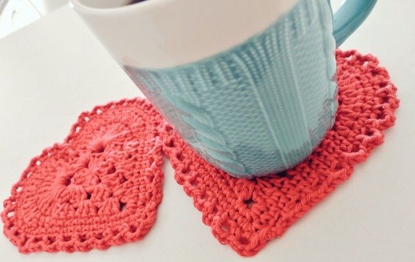 Producto - Posavasos Corazon set x2 rojo