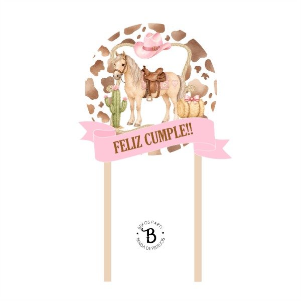 Producto - Topper Torta Caballito chic