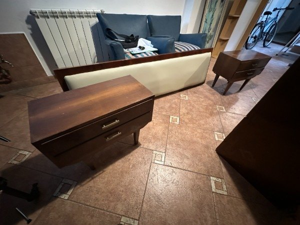 Producto - PAR MESAS DE LUZ 60x30x50 CON RESPALDO 2 PLAZAS 140cm. PRECIO POR TODO #12014
