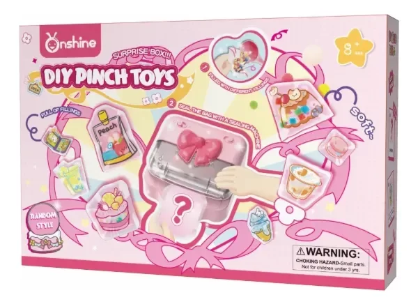 Producto - Kit Diy Pinch Toys Onshine Box Sorpresa Fabrica Squishies Rosa Surprise Box